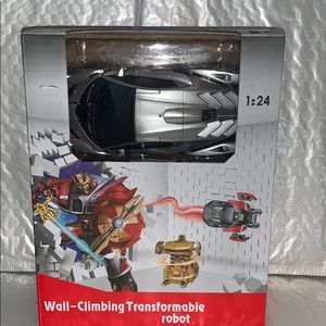 Wall climbing transformable robot